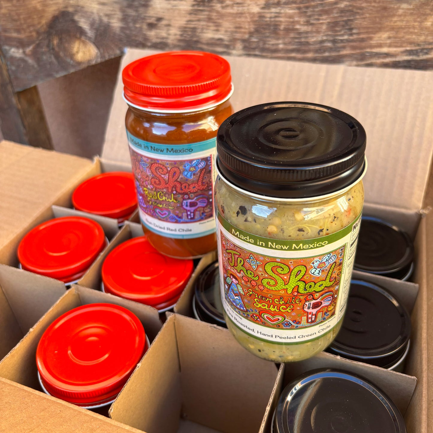 Christmas Case - Green and Red Chile 12 pack